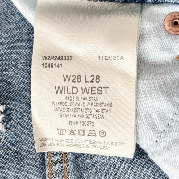 Wrangler Wild West 603 High Rise Straight Jean Retro Mid Damaged - Picture 11 of 15